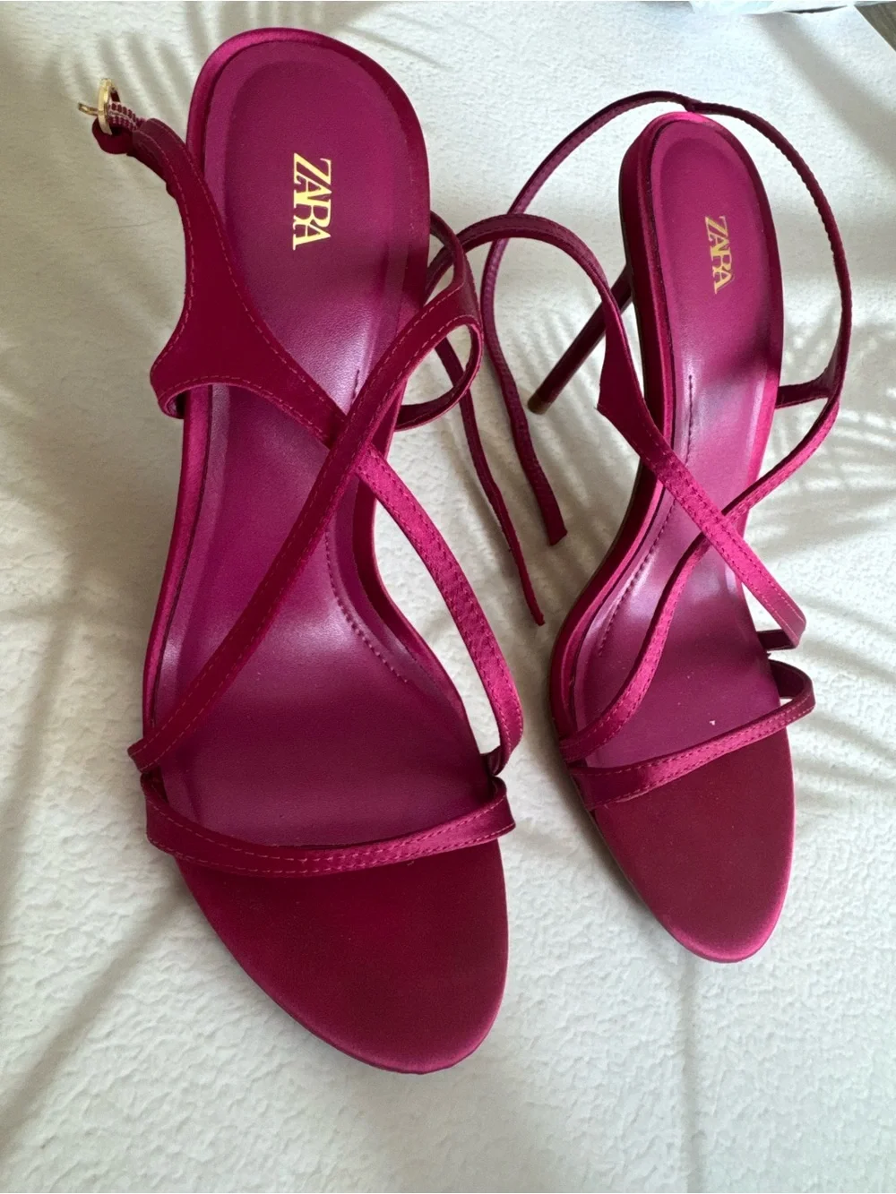 Zara Fuchsia Strappy Stiletto Heels